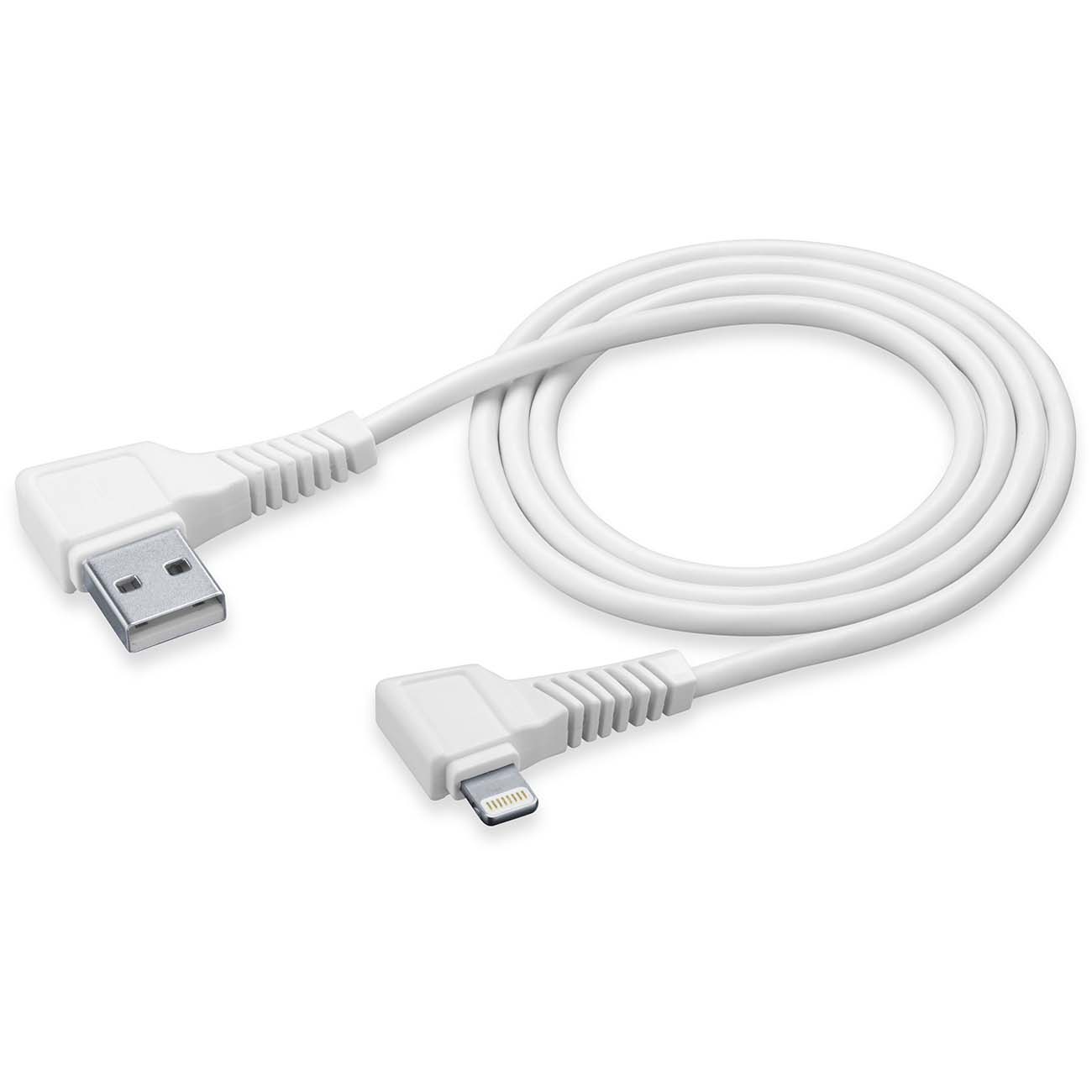 Изображение товара Кабель Apple Cellular Line USB/Lightning угл. MFI 1м, White(USBDATALCMFI1MW)