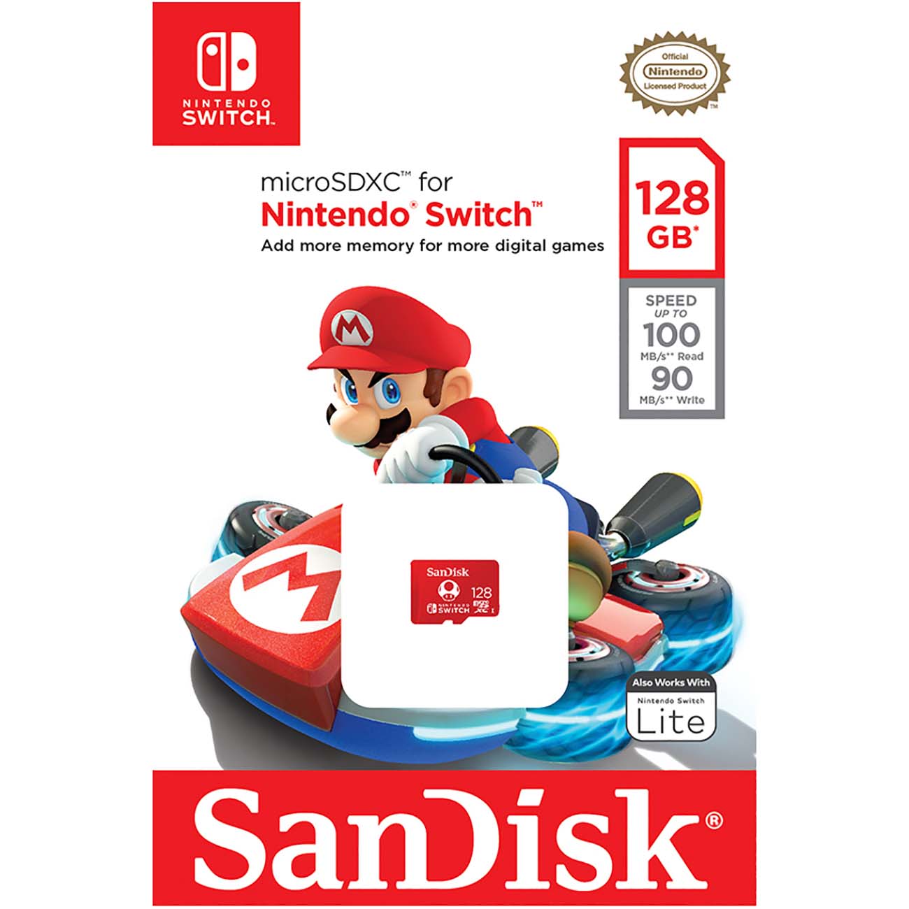 Купить Карта памяти SDXC Micro SanDisk 128GB for Nintendo Switch  (SDSQXAO-128G-GNCZN) в каталоге интернет магазина М.Видео по выгодной цене  с доставкой, отзывы, фотографии - Москва