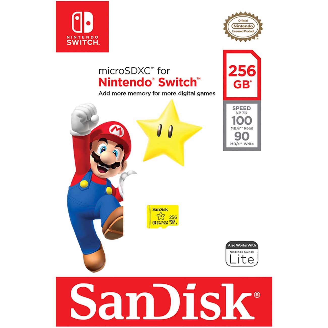 Купить Карта памяти MicroSD SanDisk 256GB for Nintendo Switch  (SDSQXAO-256G-GNCZN) в каталоге интернет магазина М.Видео по выгодной цене  с доставкой, отзывы, фотографии - Москва