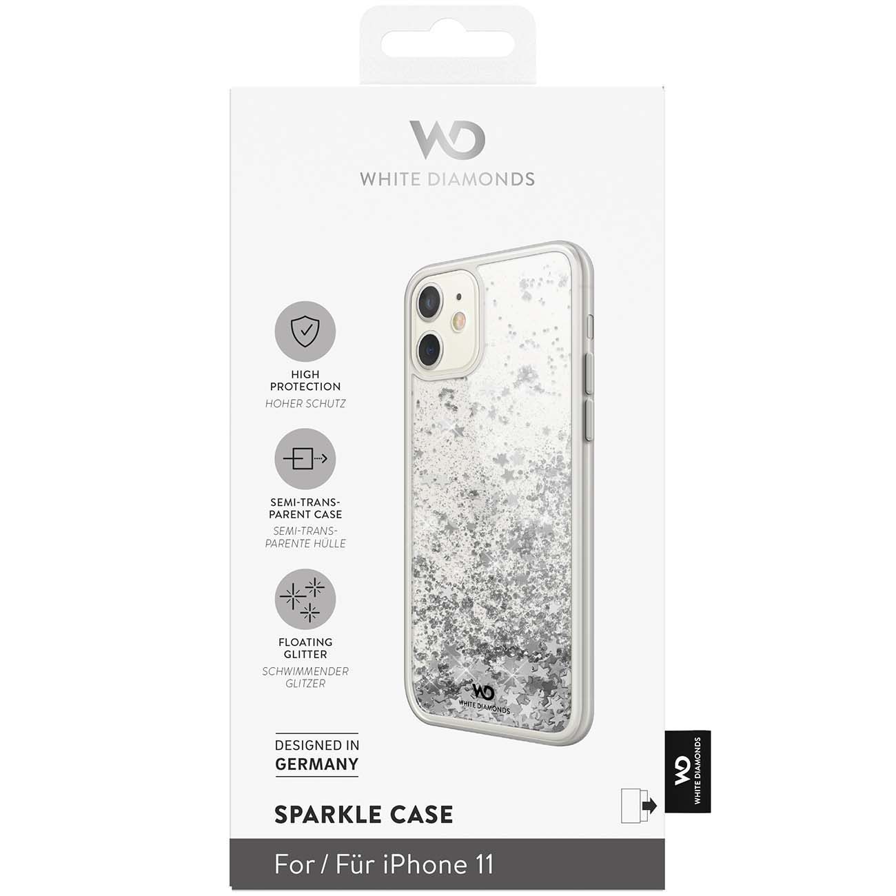 Чехол White Diamonds Sparkle iPhone 11 серебряные звезды (1410SPK12)