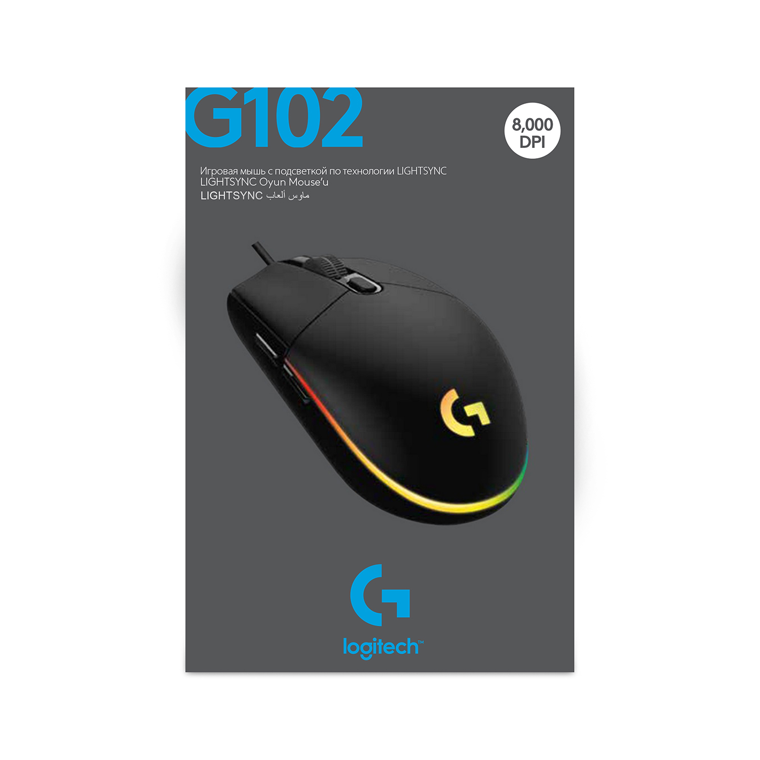 Игровая мышь Logitech G102 LightSync Black (910-005823)