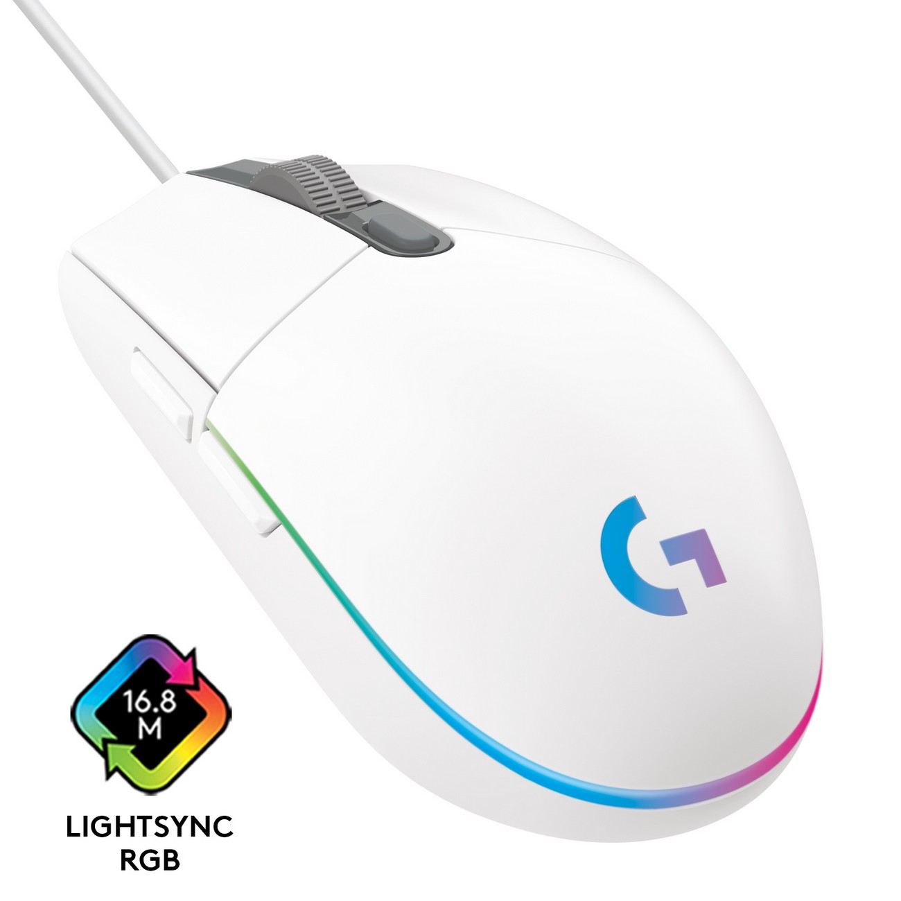 Купить Игровая мышь Logitech G102 LightSync White (910-005824) в каталоге  интернет магазина М.Видео по выгодной цене с доставкой, отзывы, фотографии  - Москва