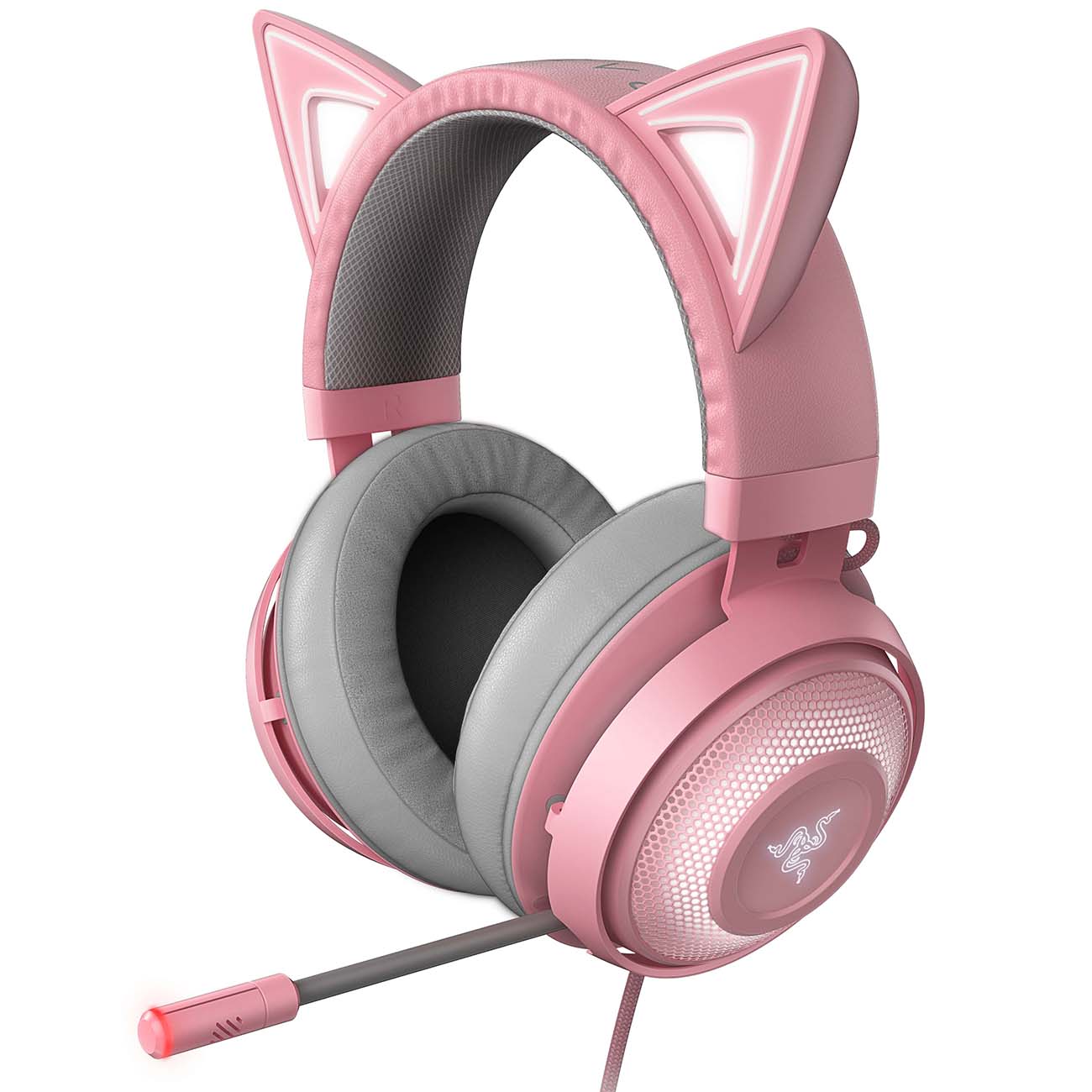 Купить Игровые наушники Razer Kraken Kitty Edition Quartz  (RZ04-02980200-R3M1) в каталоге интернет магазина М.Видео по выгодной цене  с доставкой, отзывы, фотографии - Москва