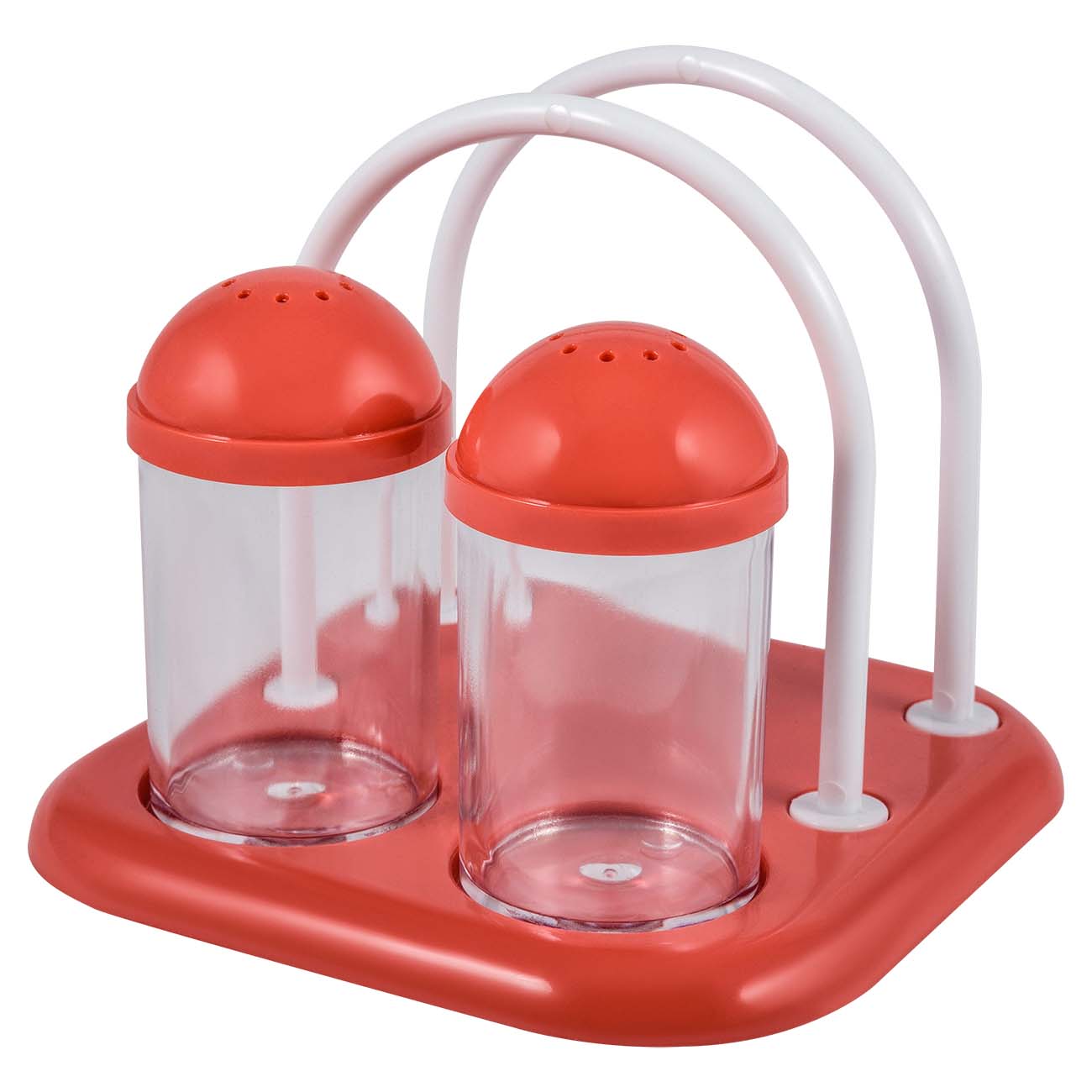 Изображение товара Емкости Plast Team для специй 2 х 50 мл с подставкой коралл