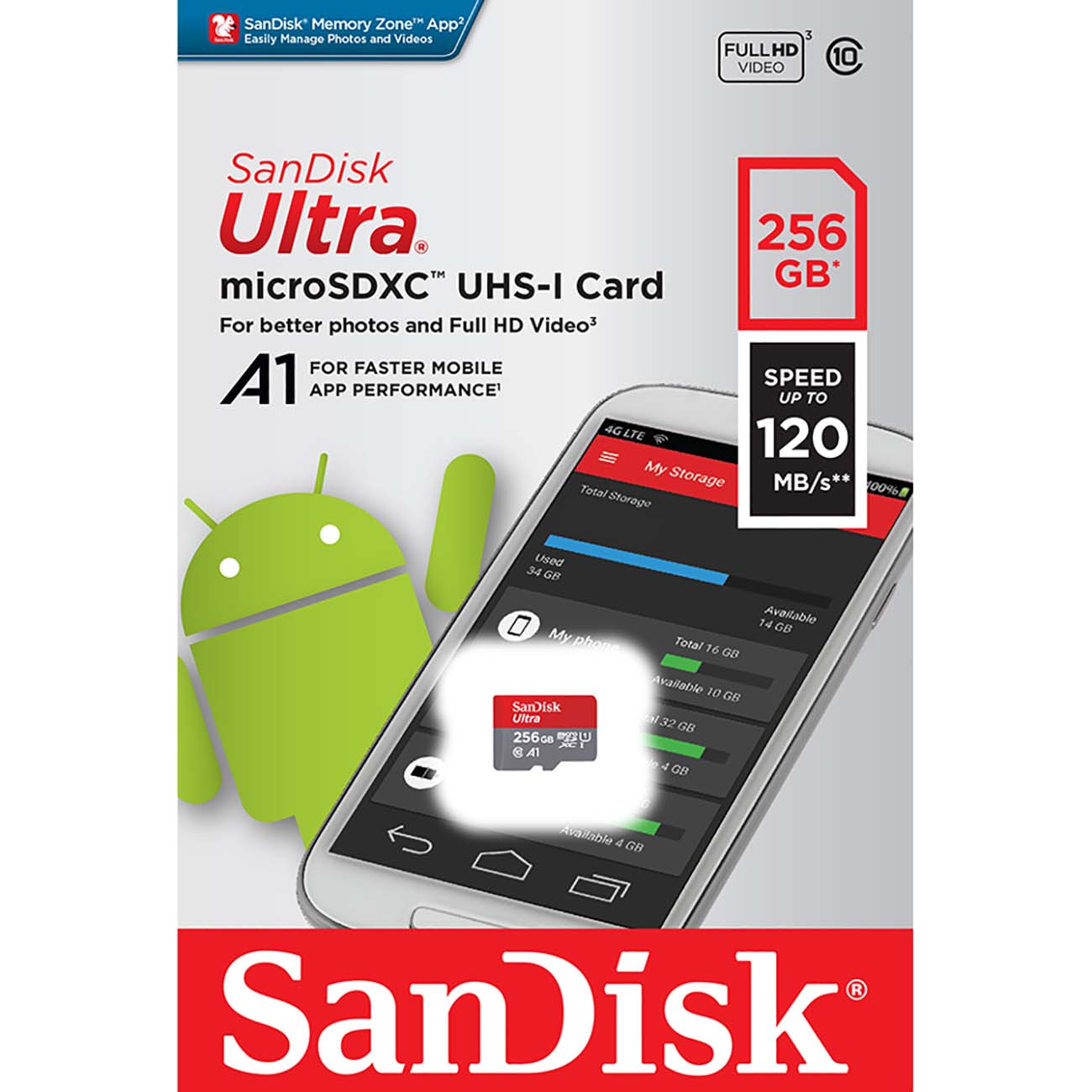 Купить Карта памяти MicroSD SanDisk Ultra 256GB UHS-I (SDSQUA4-256G-GN6MN)  в каталоге интернет магазина М.Видео по выгодной цене с доставкой, отзывы,  фотографии - Москва