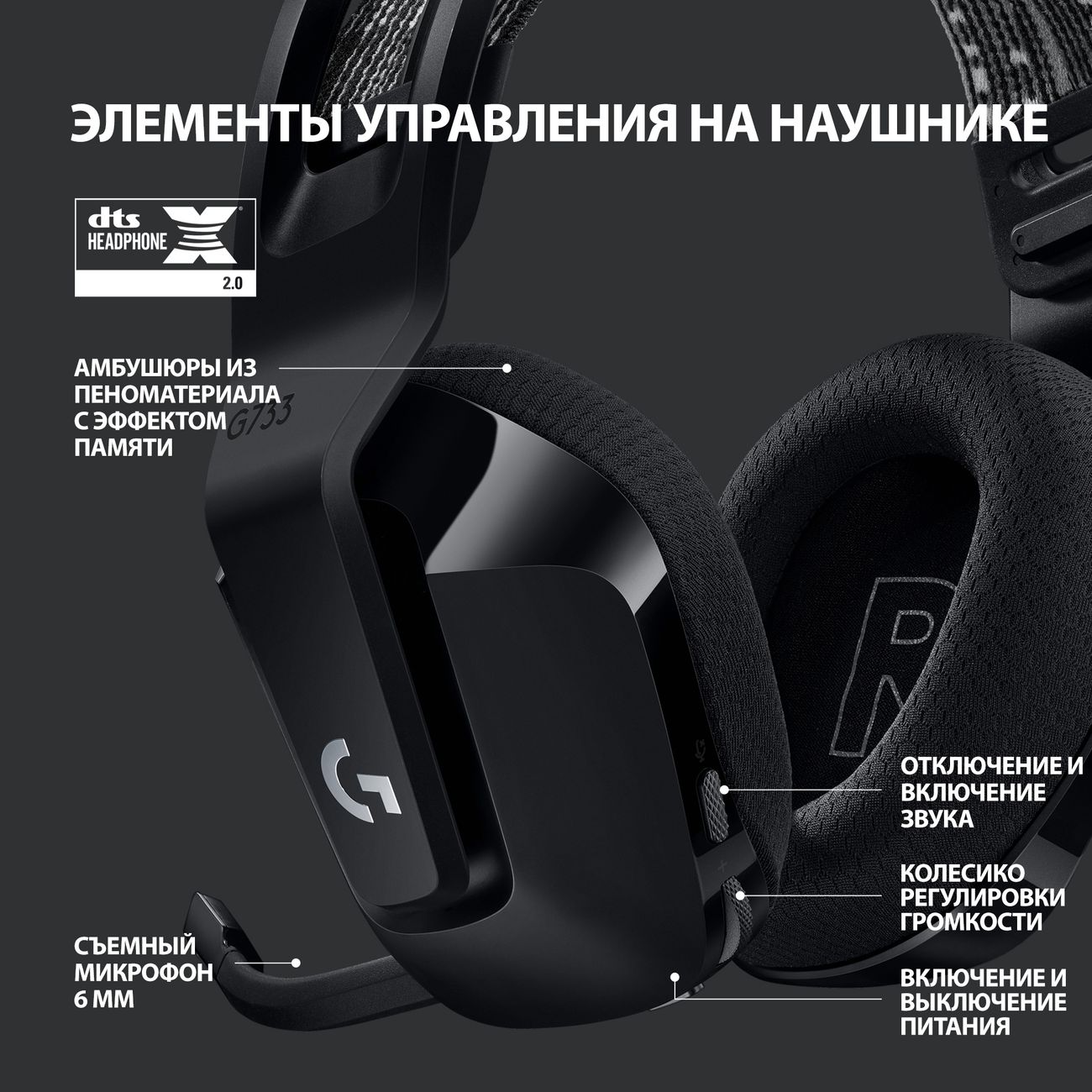 Купить Игровые наушники Logitech G733 LIGHTSPEED Black (981-000864) в  каталоге интернет магазина М.Видео по выгодной цене с доставкой, отзывы,  фотографии - Москва