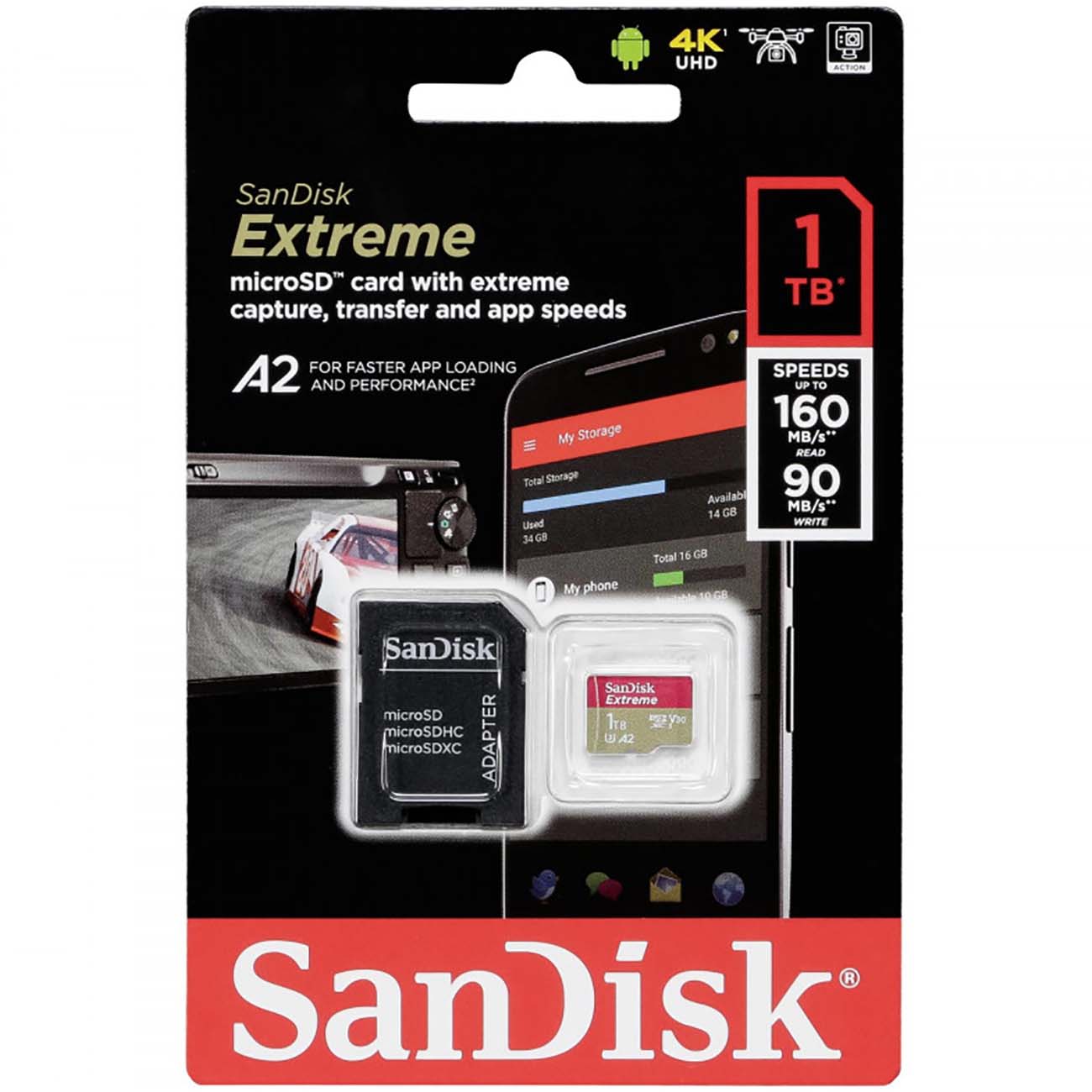 Купить Карта памяти MicroSD SanDisk 1ТБ UHS-I + адаптер  (SDSQXA1-1T00-GN6MA) в каталоге интернет магазина М.Видео по выгодной цене  с доставкой, отзывы, фотографии - Москва