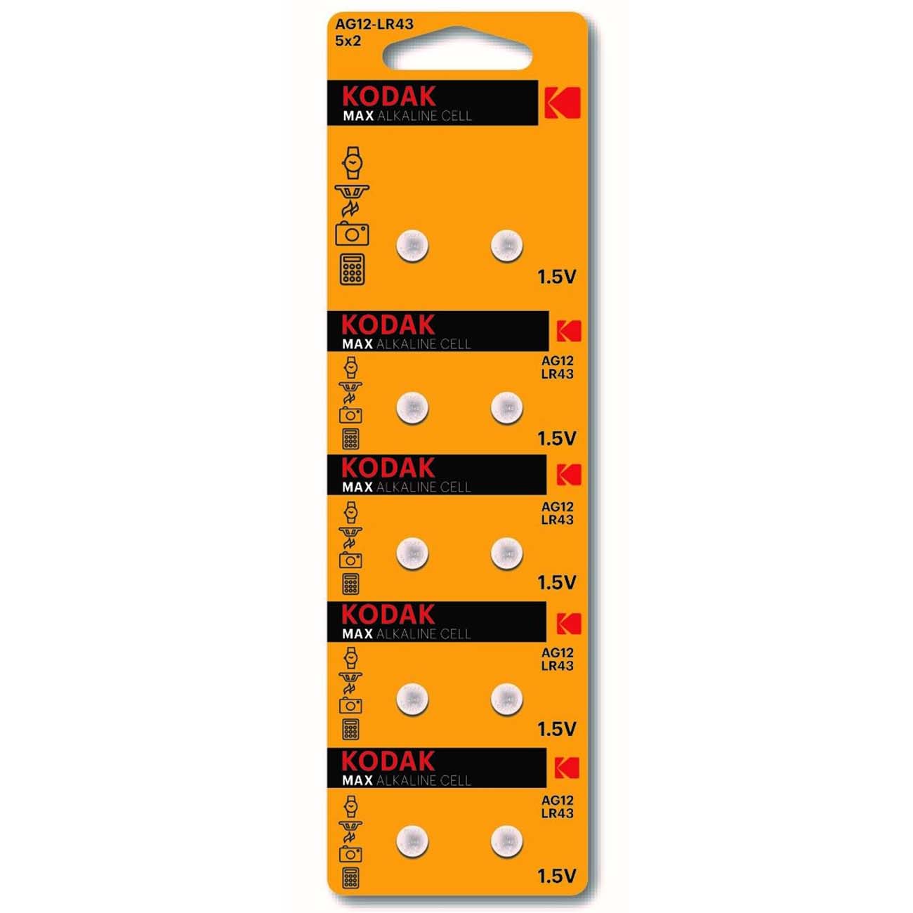 Изображение товара Батарея Kodak AG12 (386) LR1142, LR43 [KAG12-10] (30416307)