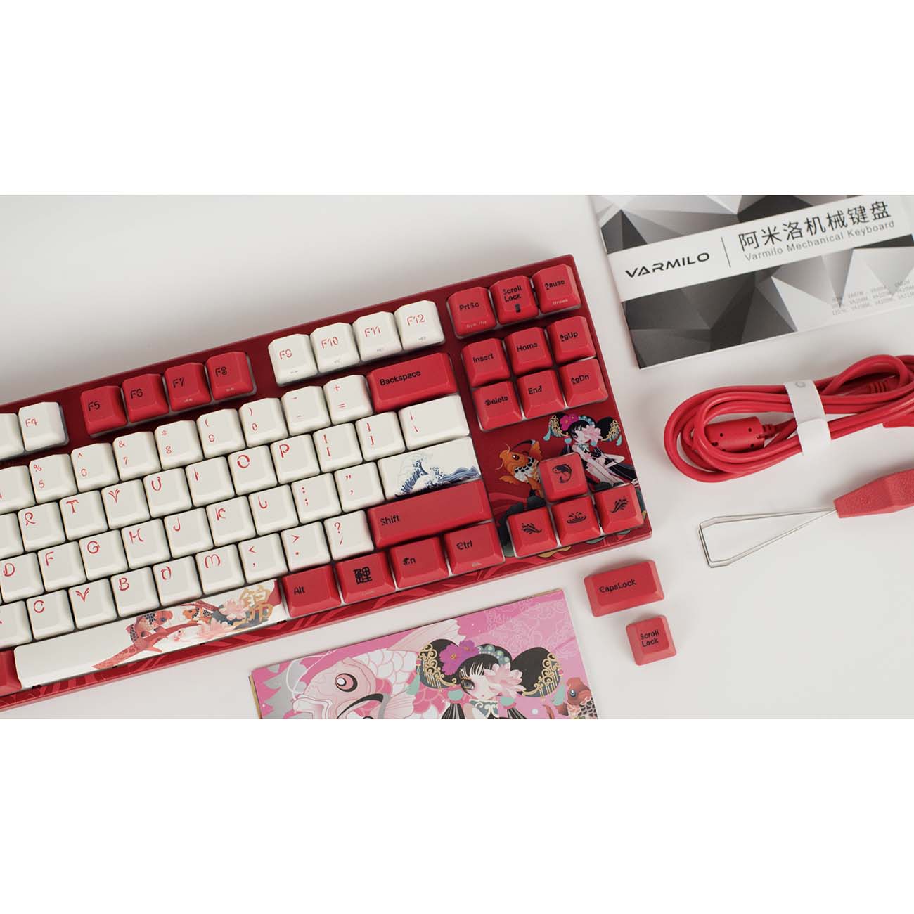 Varmilo cherry mx red. Varmilo va87m Koi Cherry MX Red. Клавиатура Varmilo Red Cherry. Клавиатура Varmilo va87m Koi. Клавиатура Varmilo va87m Koi Cherry MX.