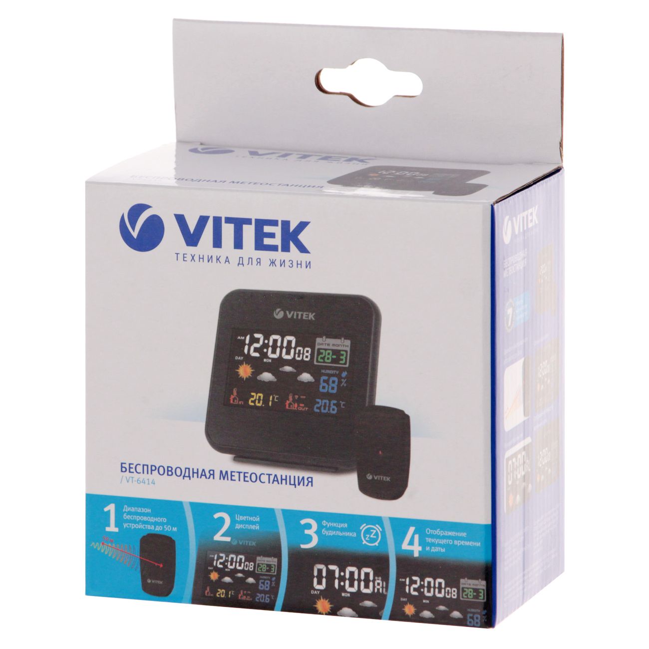 Купить Метеостанция Vitek VT-6414 в каталоге интернет магазина М.Видео по  выгодной цене с доставкой, отзывы, фотографии - Москва