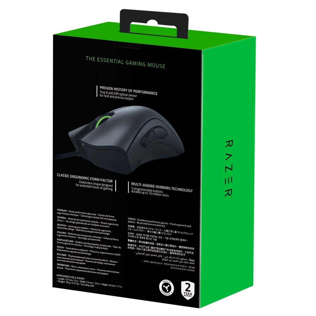 Купить Игровая мышь Razer DeathAdder Essential Black (RZ01-03850100-R3M1) в  каталоге интернет магазина М.Видео по выгодной цене с доставкой, отзывы,  фотографии - Москва