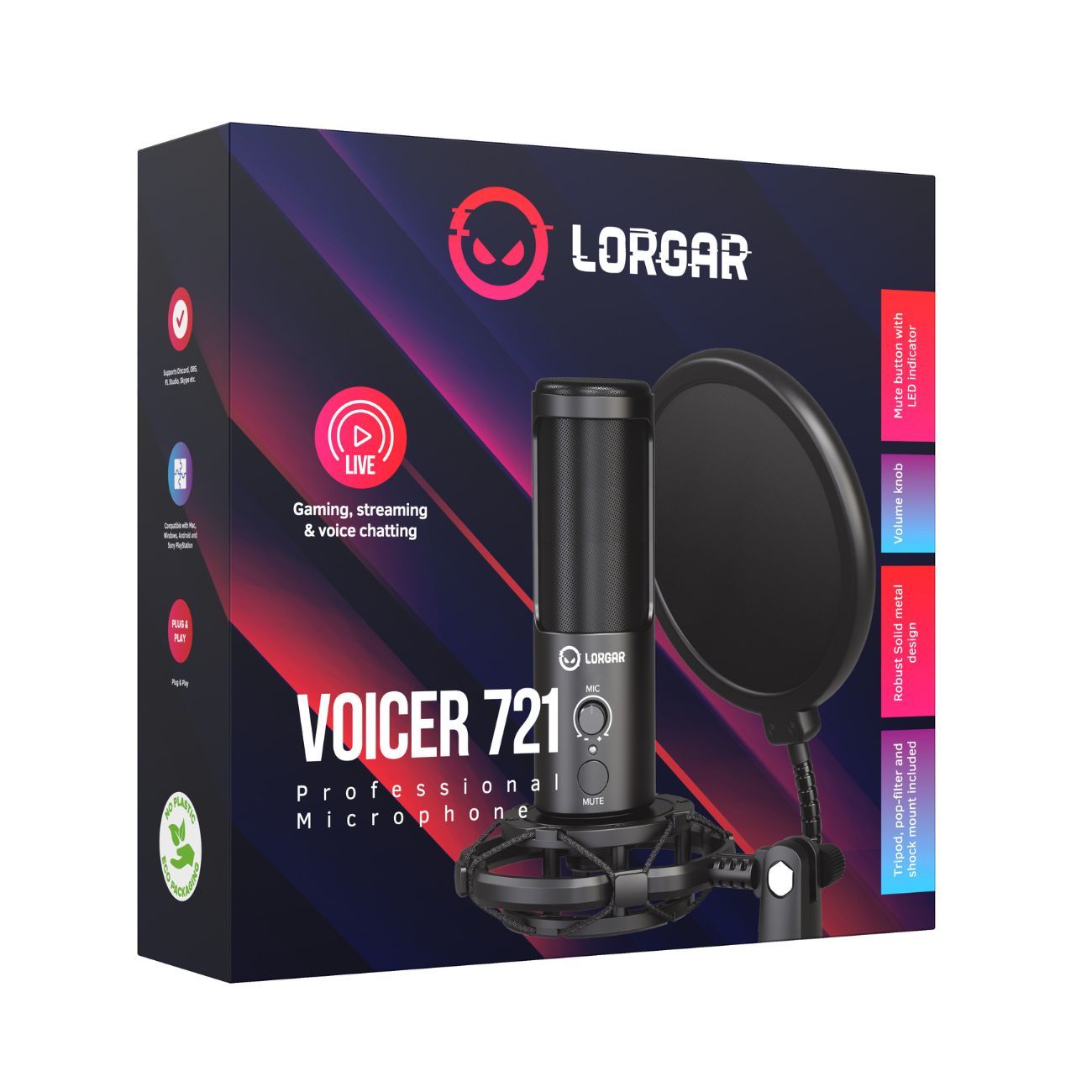 Купить Игровой микрофон для компьютера Lorgar Voicer 721 (LRG-CMT721) в  каталоге интернет магазина М.Видео по выгодной цене с доставкой, отзывы,  фотографии - Москва