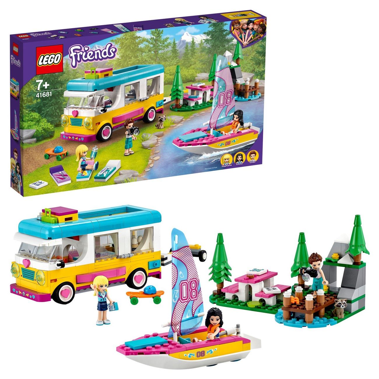 Купить Конструктор детский Lego FRIENDS Дом на колесах и парусная лодка  (41681) в каталоге интернет магазина М.Видео по выгодной цене с доставкой,  отзывы, фотографии - Москва