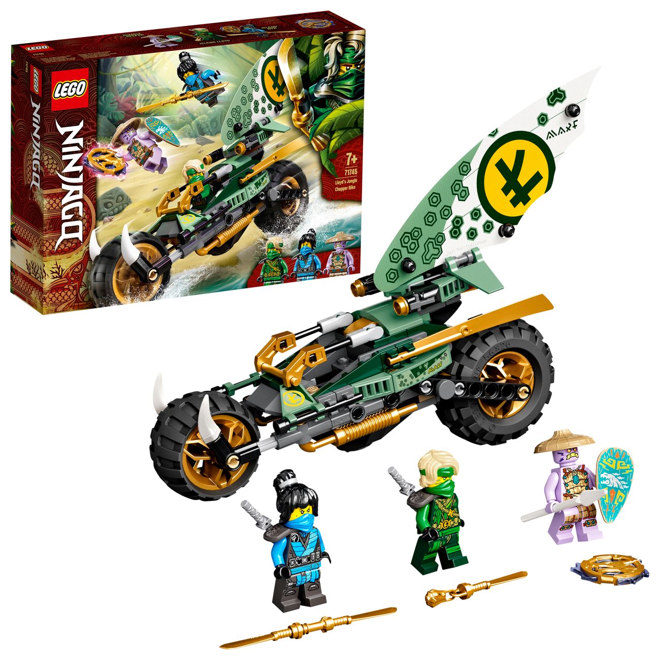 Купить Конструктор детский Lego Ninjago Мотоцикл Ллойда для джунглей  (71745) в каталоге интернет магазина М.Видео по выгодной цене с доставкой,  отзывы, фотографии - Москва