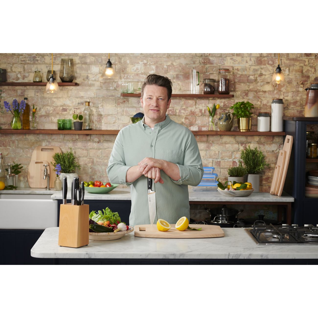 Нож Tefal Jamie Oliver шеф 20 см (K2670144)