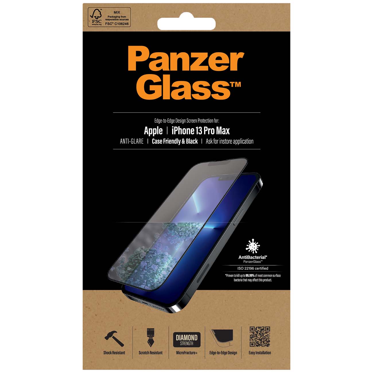 Купить Защитное стекло PanzerGlass iPhone 13 Pro Max CF Anti-Glare AB в  каталоге интернет магазина М.Видео по выгодной цене с доставкой, отзывы,  фотографии - Москва