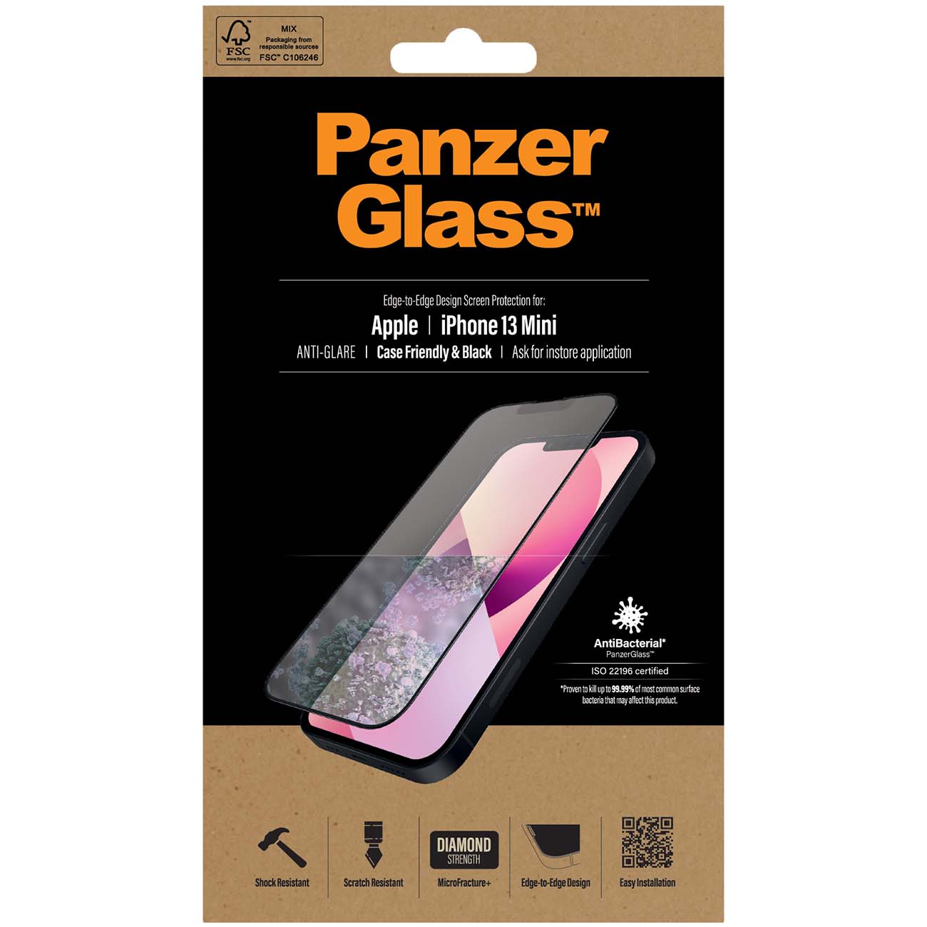 Купить Защитное стекло PanzerGlass iPhone 13 mini CF Anti-Glare AB в  каталоге интернет магазина М.Видео по выгодной цене с доставкой, отзывы,  фотографии - Москва