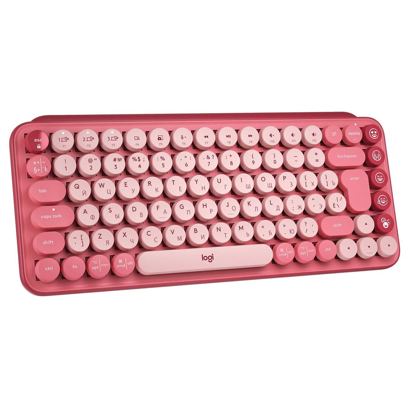 Купить Клавиатура беспроводная Logitech POP Keys Heartbreaker Rose  (920-010718) в каталоге интернет магазина М.Видео по выгодной цене с  доставкой, отзывы, фотографии - Москва