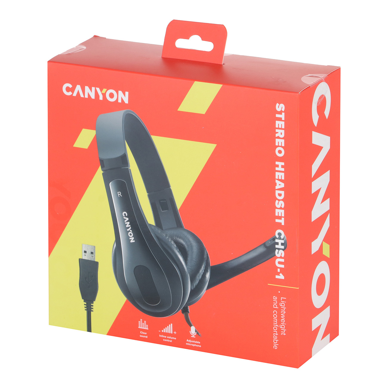 Компьютерная гарнитура Canyon basic PC headset with microphone (CNS-CHSU1B)