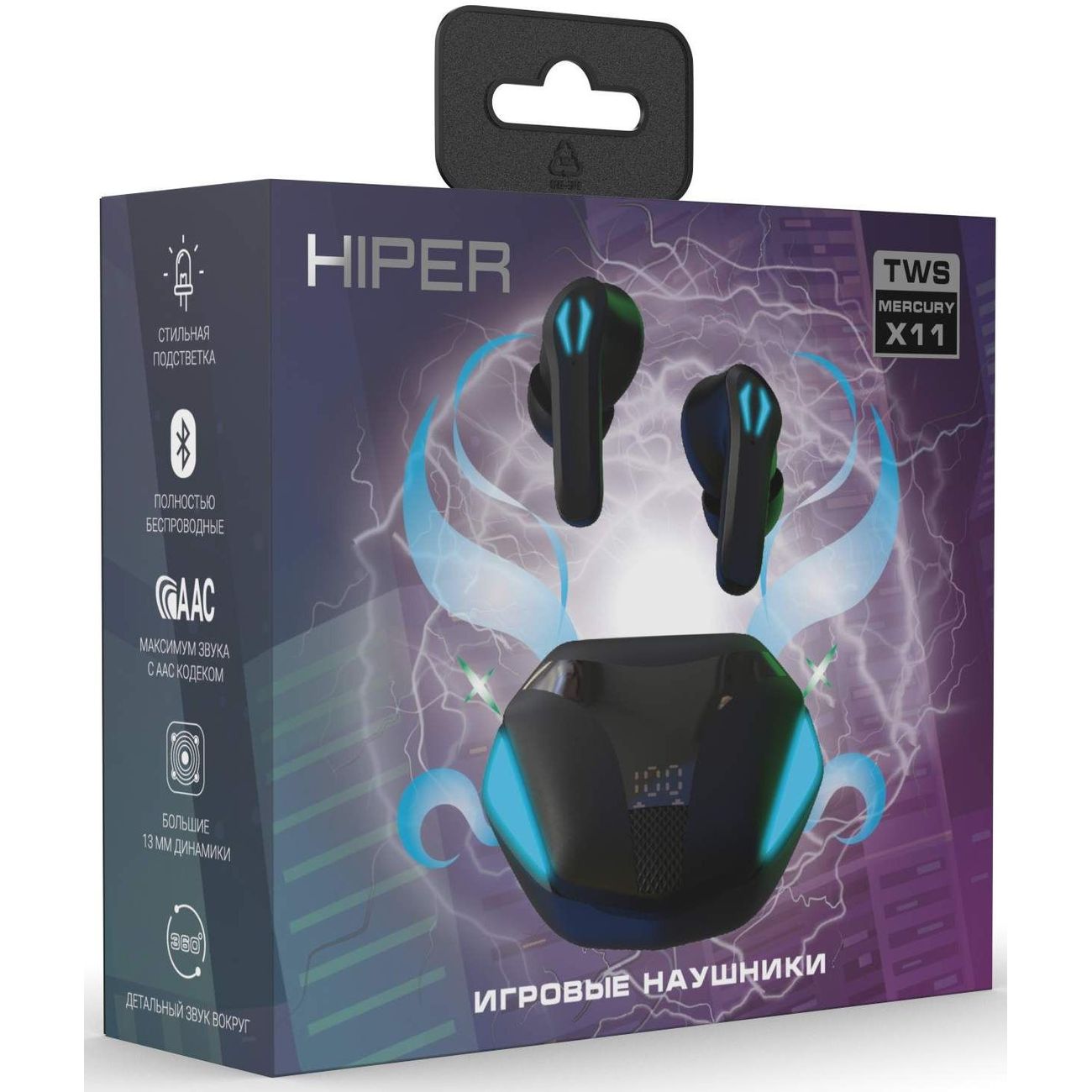 Наушники True Wireless игровые HIPER Mercury X11 (HTW-MX11)