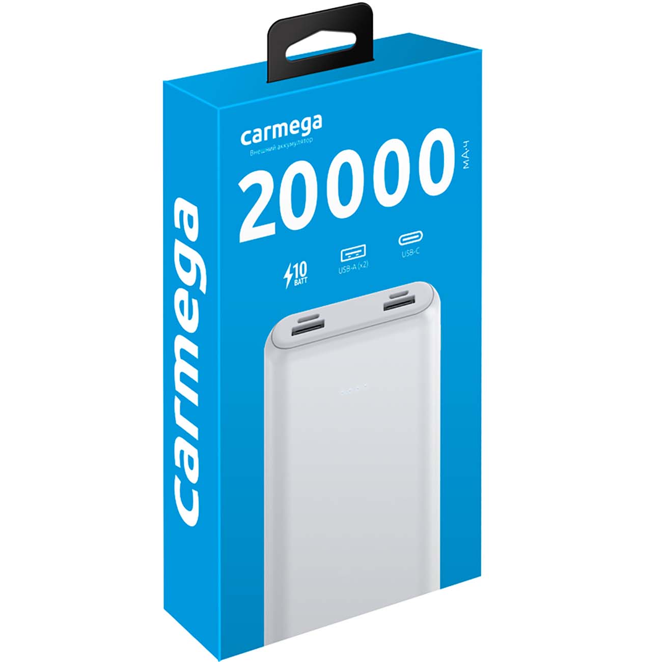 Купить Внешний аккумулятор Carmega 20000mAh Charge 20 white (CAR-PB-202-WH)  в каталоге интернет магазина М.Видео по выгодной цене с доставкой, отзывы,  фотографии - Москва