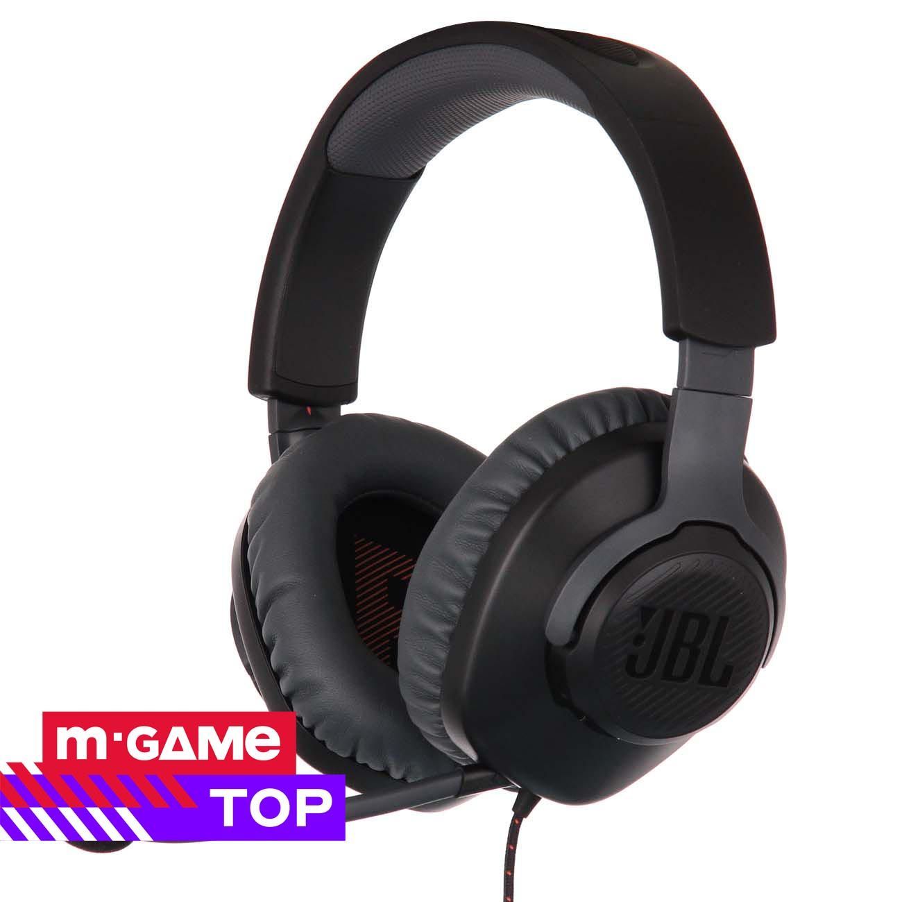 Купить Игровые наушники JBL Quantum 100 Black (JBLQUANTUM100BLK) в каталоге  интернет магазина М.Видео по выгодной цене с доставкой, отзывы, фотографии  - Москва