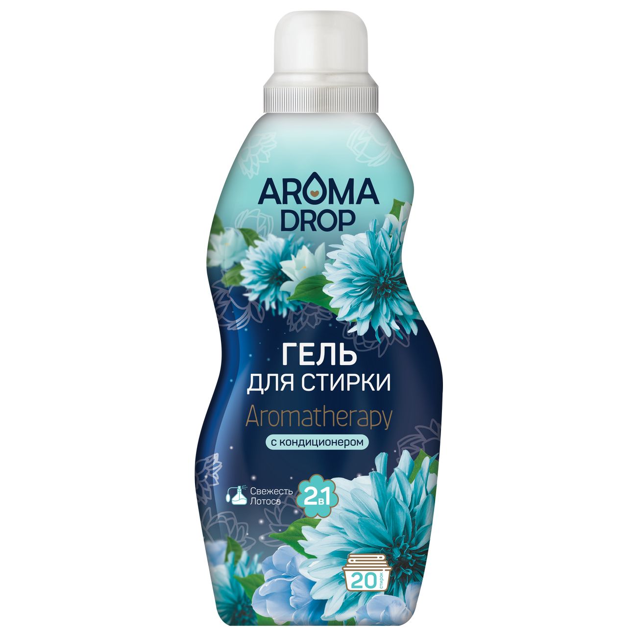 Изображение товара Гель для стирки Aroma Drop 2 в 1 Aromatherapy свежесть лотоса 1000 г