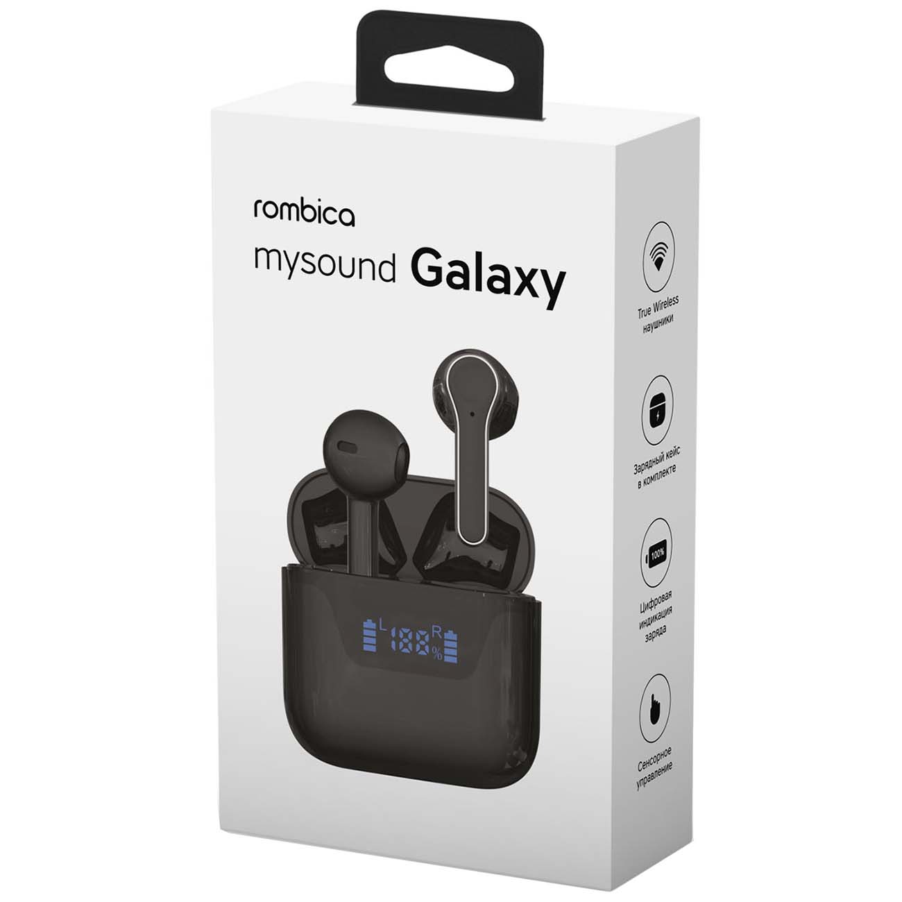 Купить Наушники True Wireless Rombica mySound Galaxy Black (BH-T024) в  каталоге интернет магазина М.Видео по выгодной цене с доставкой, отзывы,  фотографии - Москва