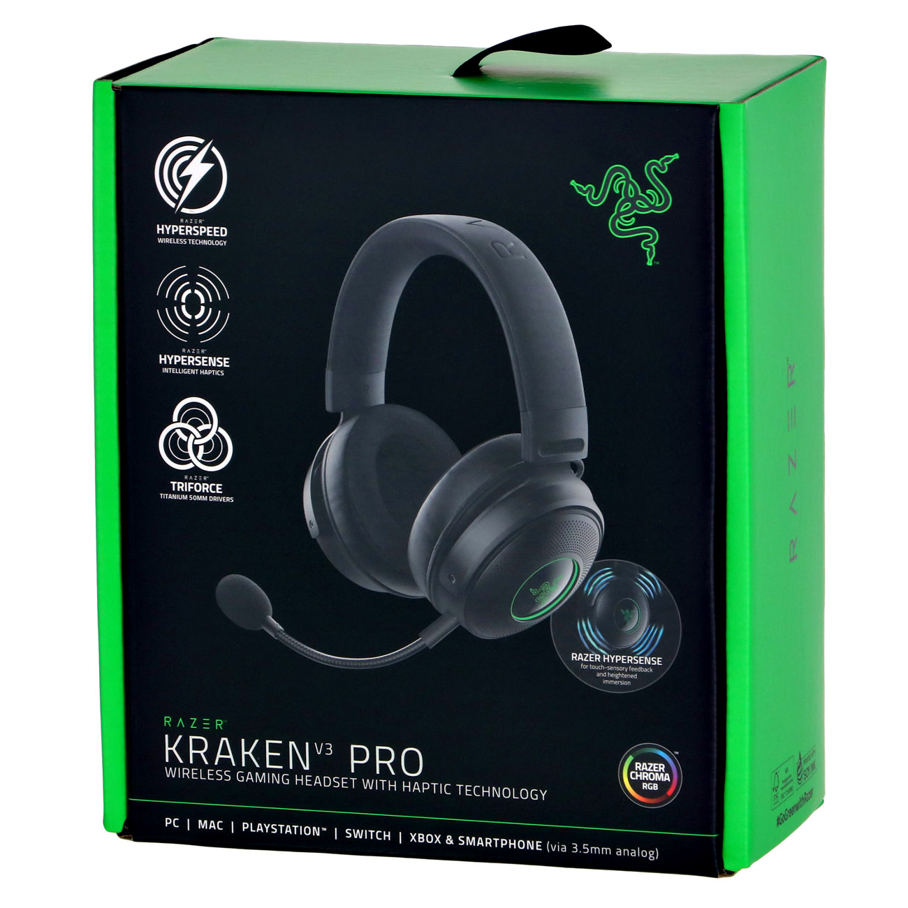 Купить Игровые наушники Razer Kraken V3 Pro (RZ04-03460100-R3M1) в каталоге  интернет магазина М.Видео по выгодной цене с доставкой, отзывы, фотографии  - Москва