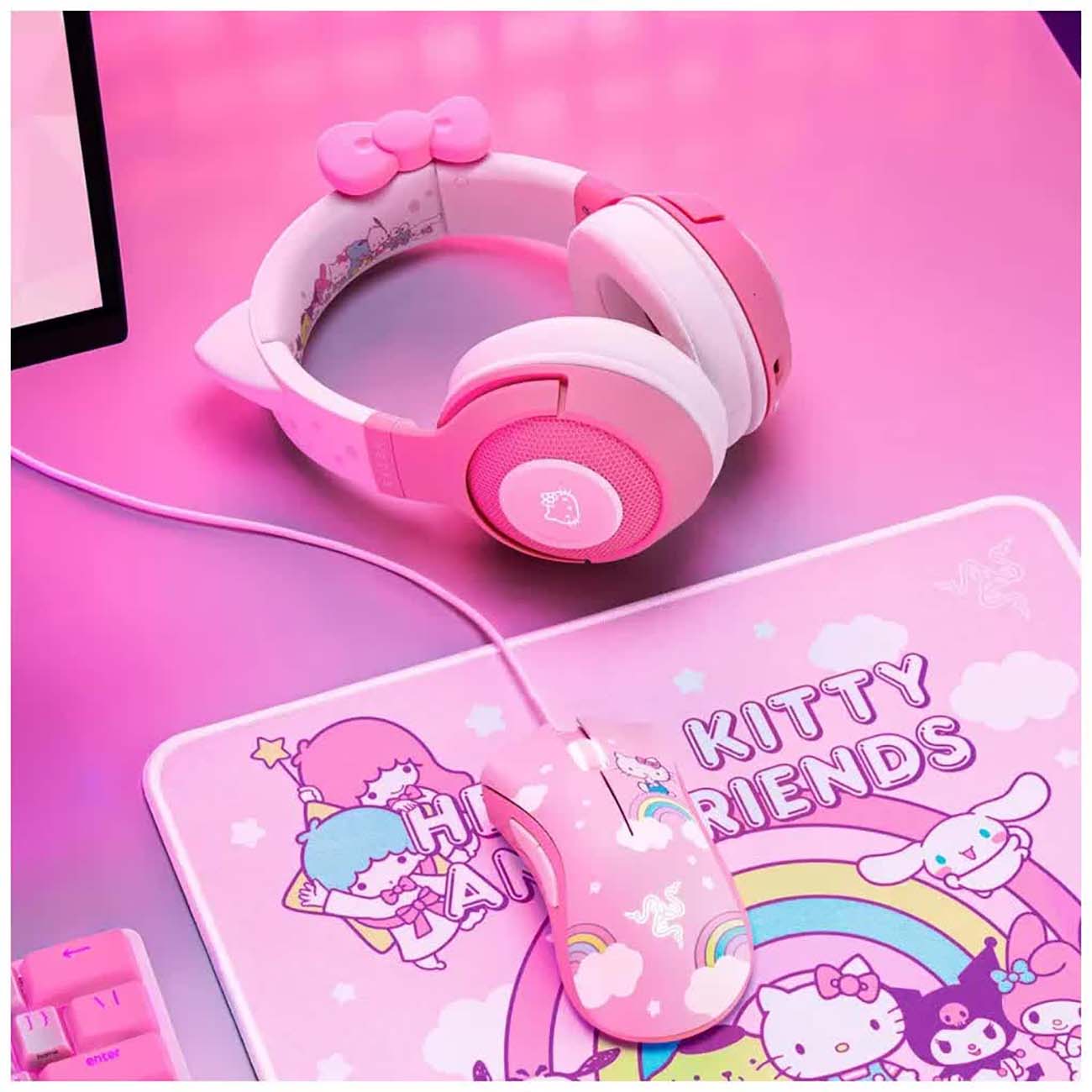 Купить Игровые наушники Razer Kraken BT Hello Kitty Ed.  (RZ04-03520300-R3M1) в каталоге интернет магазина М.Видео по выгодной цене  с доставкой, отзывы, фотографии - Москва