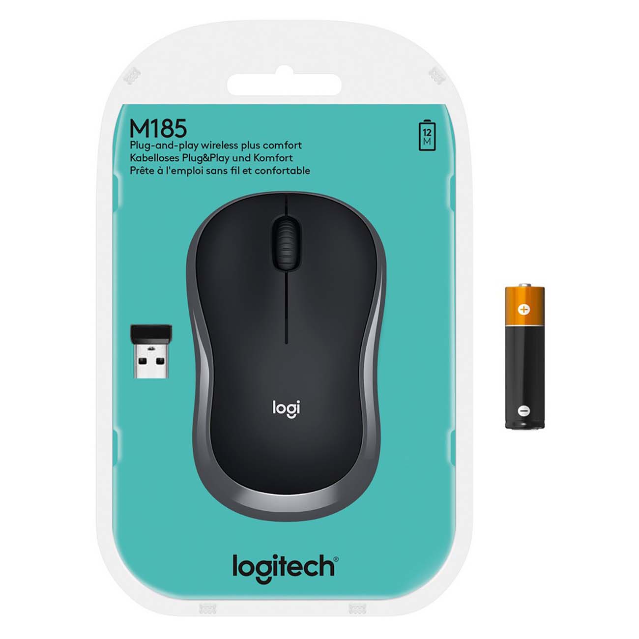 Купить Мышь беспроводная Logitech M185 Grey в каталоге интернет магазина  М.Видео по выгодной цене с доставкой, отзывы, фотографии - Москва