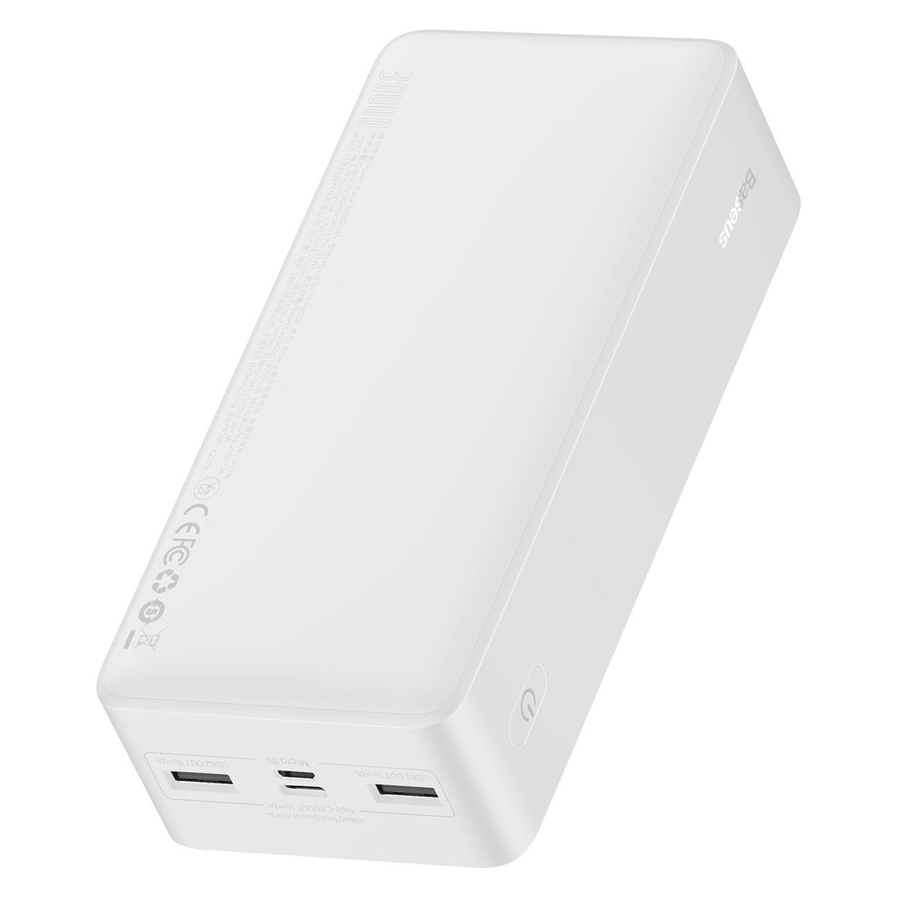 Внешний аккумулятор Baseus PPBD050202 Digital Display 30000mAh 15W White