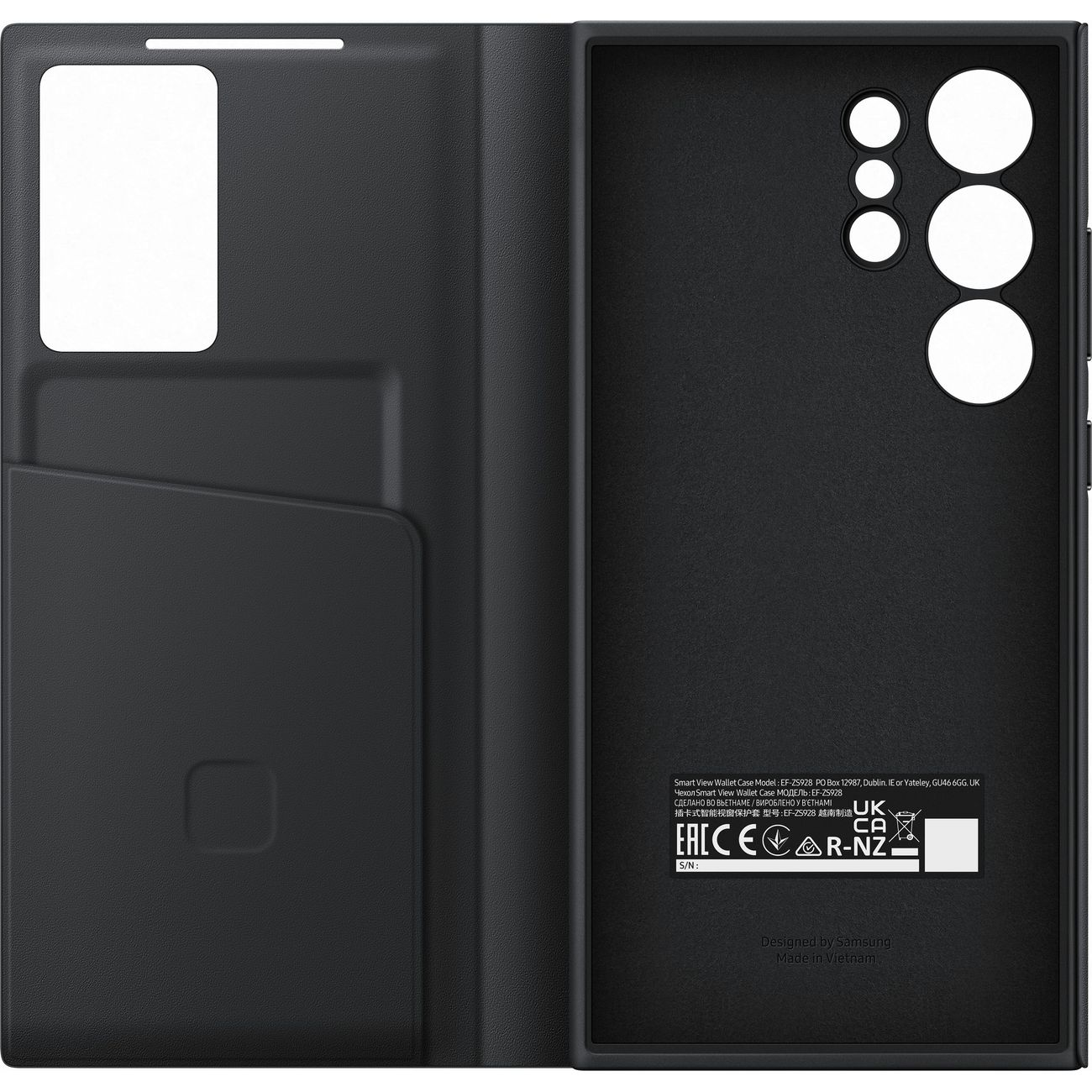 Чехол Samsung Smart View Wallet Case S24 Ultra Black