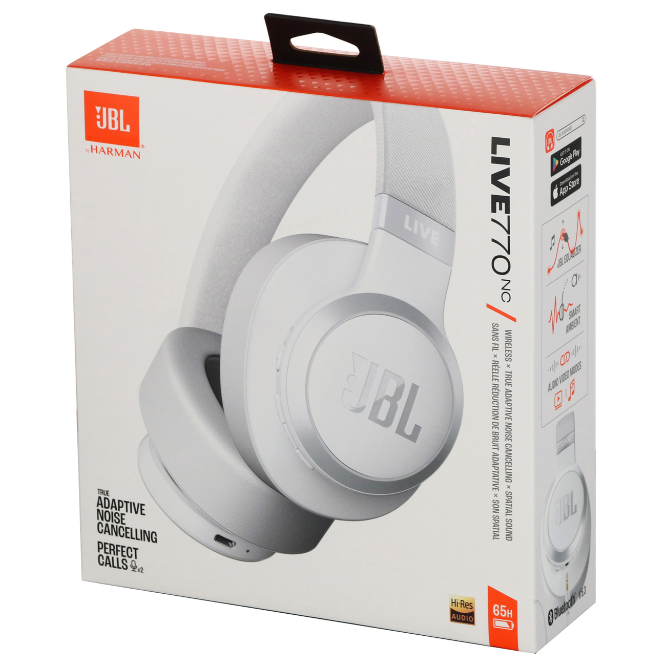 Купить Наушники накладные Bluetooth JBL Live 770NC White (JBLLIVE770NCWHT)  в каталоге интернет магазина М.Видео по выгодной цене с доставкой, отзывы,  фотографии - Москва