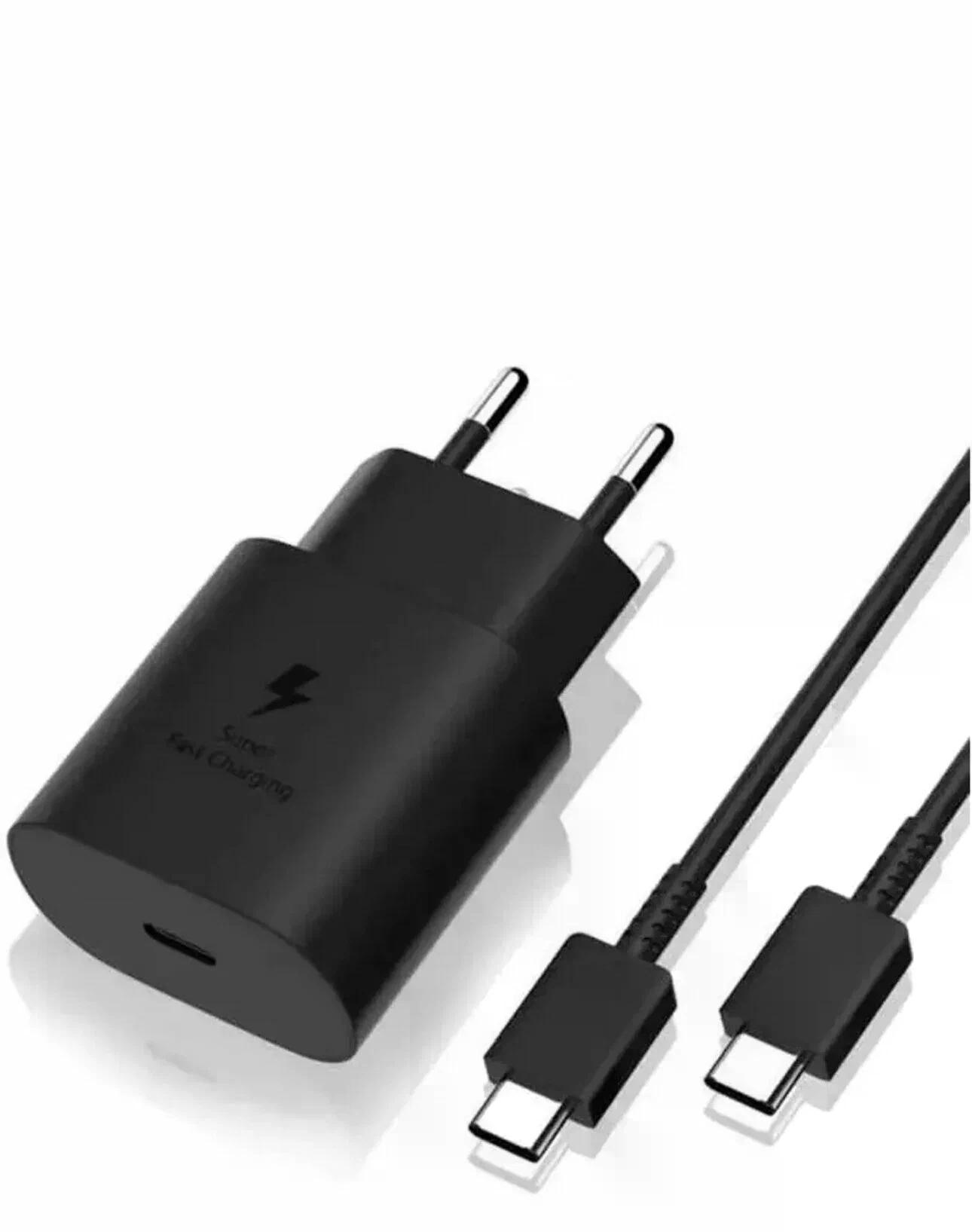 Изображение товара Зарядное устройство Samsung EP-TA 25 Вт с кабелем Type-C для быстрой зарядки Изображение товара Зарядное устройство Samsung EP-TA 25 Вт с кабелем Type-C для быстрой зарядки