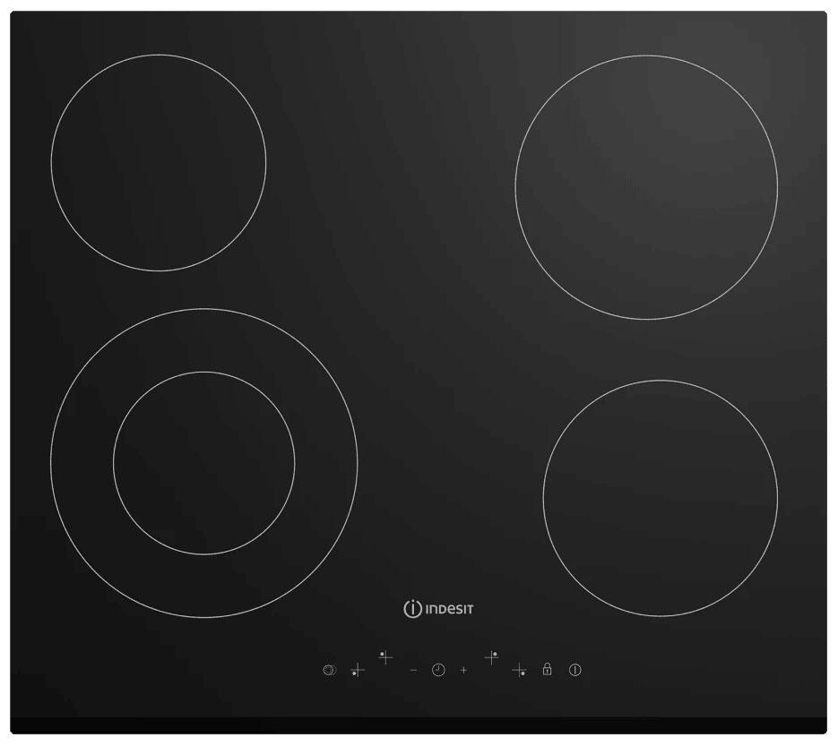 Изображение товара Электрическая варочная панель Indesit IRT 260 B с 4 конфорками Hi-Light Изображение товара Электрическая варочная панель Indesit IRT 260 B с 4 конфорками Hi-Light