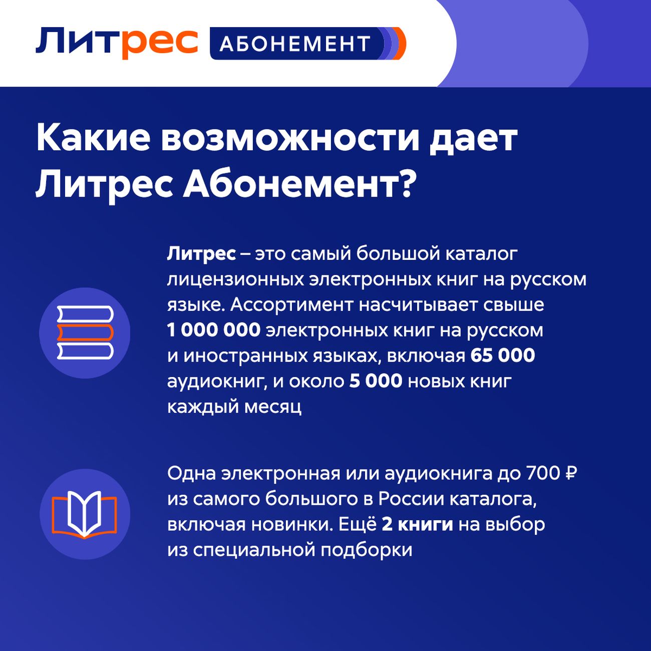 Книги ЛитРес Абонемент на 1 месяц