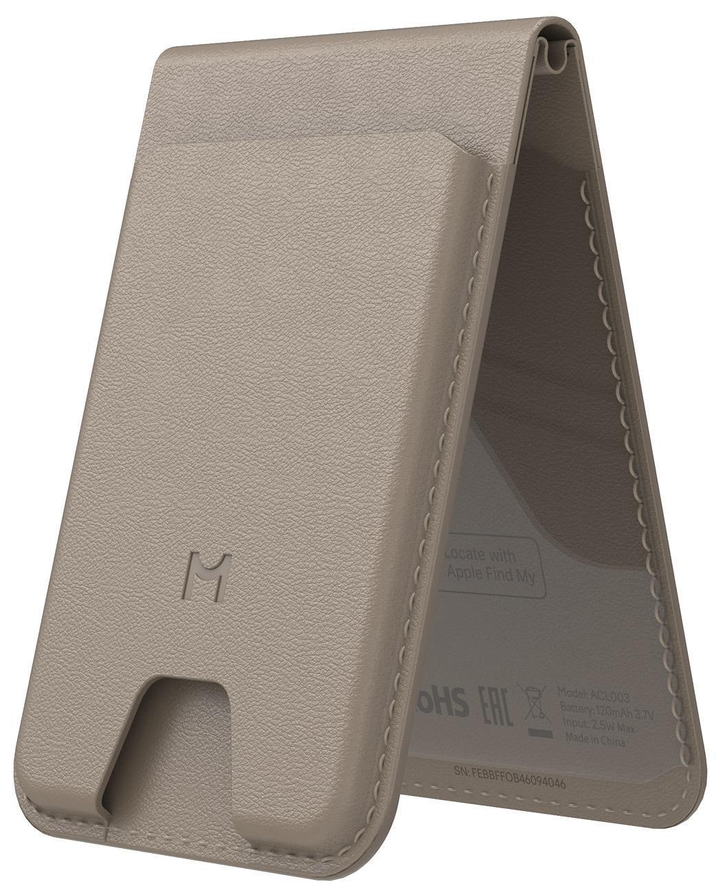 Изображение товара Кардхолдер для смартфона, телефона Magssory Geotag Magnetic Flip Wallet, совместимый с MagSafe и Find My, latte (ACL003)