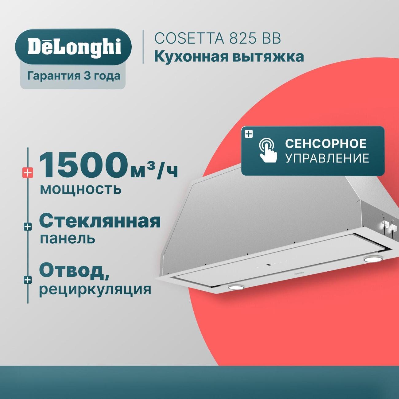 Изображение товара Вытяжка встраиваемая DeLonghi COSETTA 825 BB