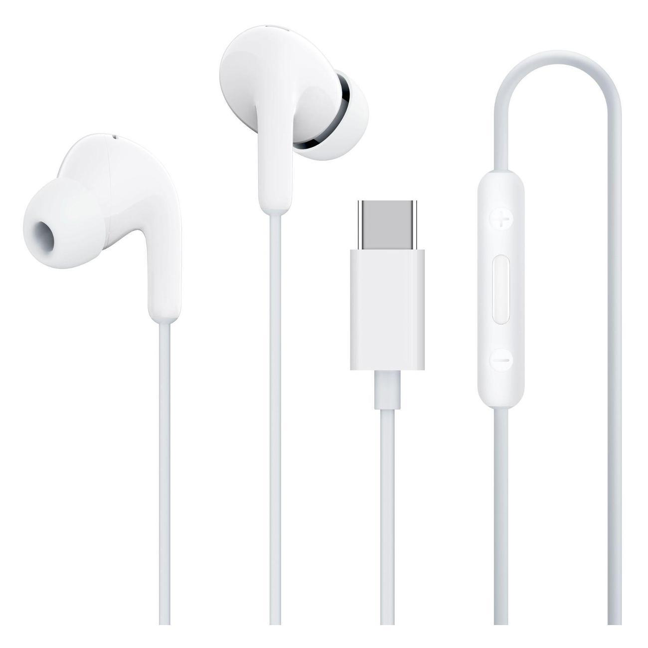Изображение товара Проводные внутриканальные наушники Xiaomi Type-C Earphones White с микрофоном
