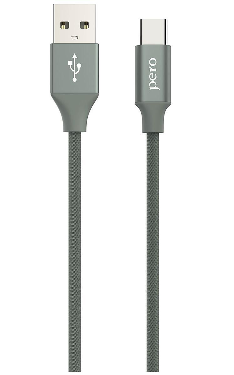 Изображение товара Кабель USB Type-C Pero DC-02 2А 1м серый для смартфона и планшета Изображение товара Кабель USB Type-C Pero DC-02 2А 1м серый для смартфона и планшета