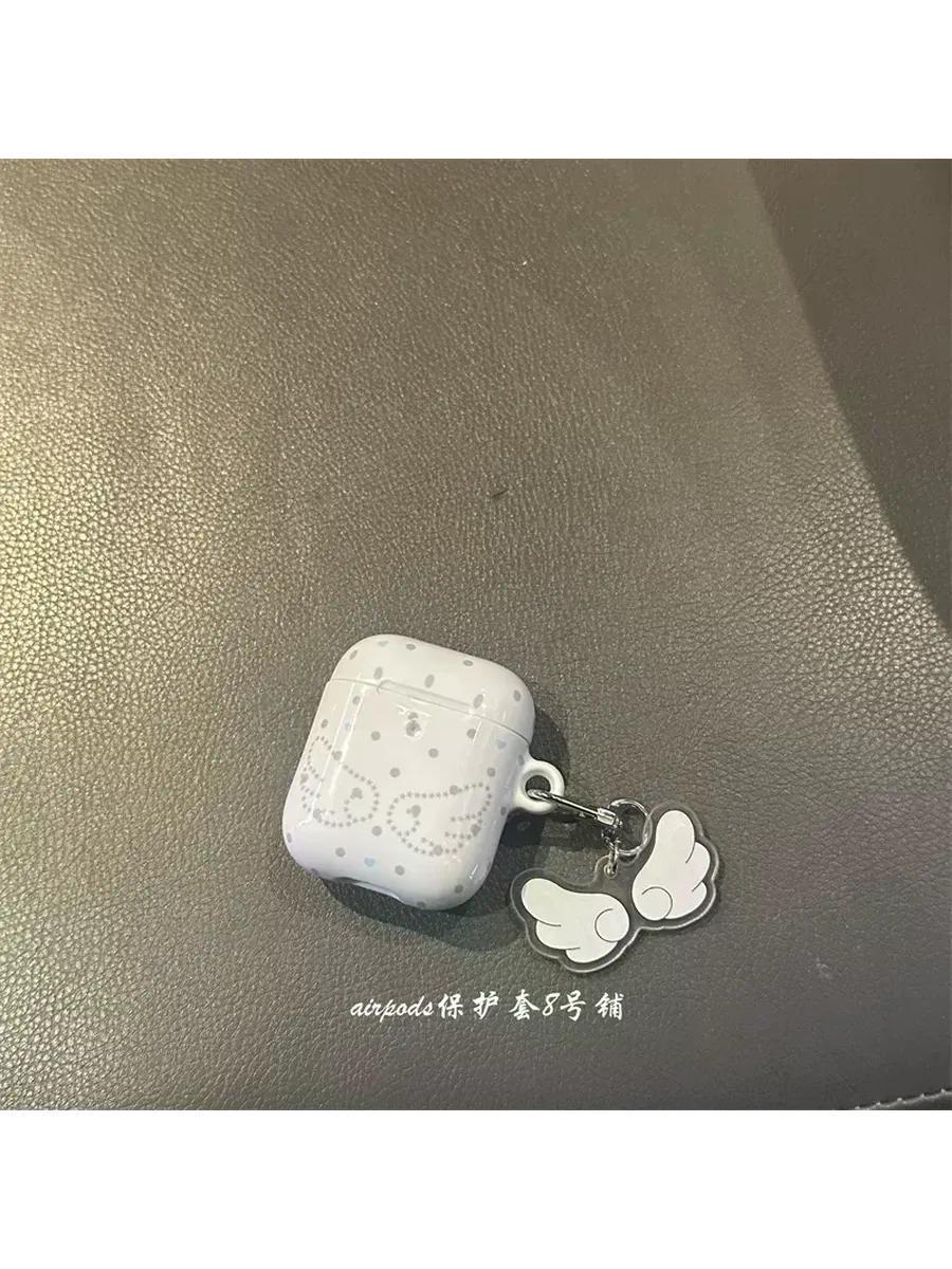 Изображение товара Чехол для AirPods Polka Dot Wings Синий противоударный TEX