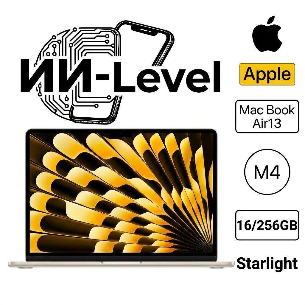 Изображение товара Ноутбук Apple MacBook Air 13 с процессором M4 и 16 ГБ RAM Изображение товара Ноутбук Apple MacBook Air 13 с процессором M4 и 16 ГБ RAM