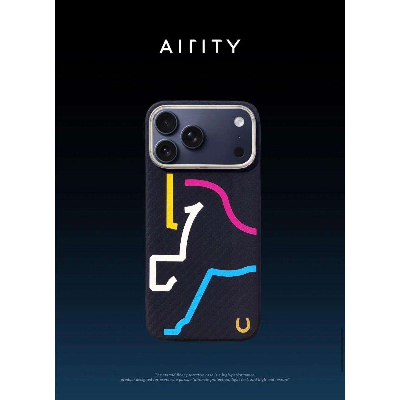 Изображение товара Чехол для смартфона, телефона AIRITY AIRITY Чехол AIRITY Oriental Ink Vei Fiber Case для iPhone 17 Pro (Blue Horse)