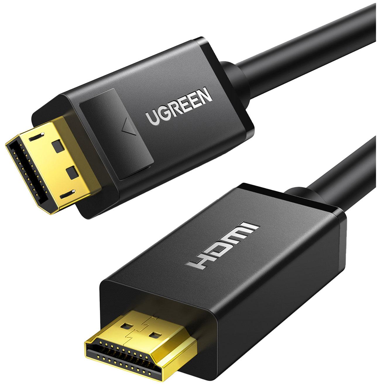 Изображение товара Кабель цифровой аудио-видео HDMI UGREEN Display Port на HDMI, DP101, 4К 30Гц, 1.5 метра, черный (10239) Изображение товара Кабель цифровой аудио-видео HDMI UGREEN Display Port на HDMI, DP101, 4К 30Гц, 1.5 метра, черный (10239)