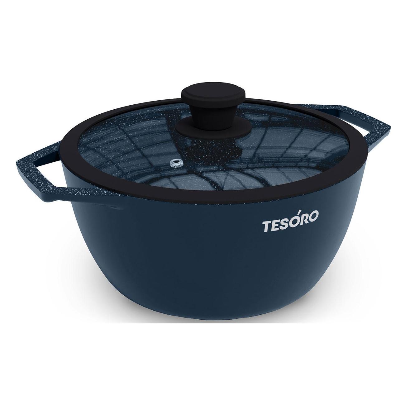 Изображение товара Жаровня Tesoro Florence Induction total blue, 4 л, с крышкой с силиконовым ободом (TF6640tbi) Изображение товара Жаровня Tesoro Florence Induction total blue, 4 л, с крышкой с силиконовым ободом (TF6640tbi)