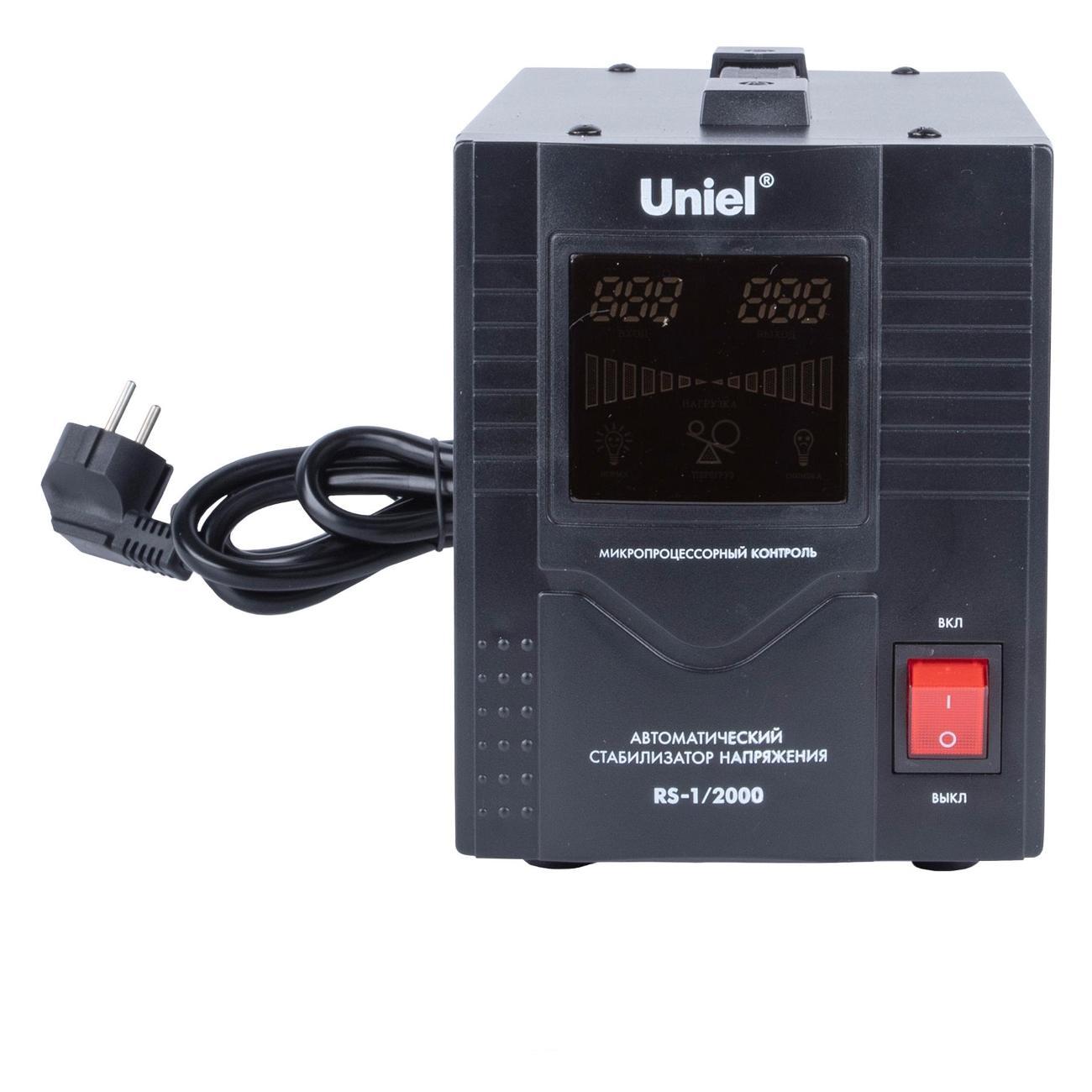 Изображение товара Стабилизатор Uniel RS-1/2000 - защита техники от перепадов напряжения Изображение товара Стабилизатор Uniel RS-1/2000 - защита техники от перепадов напряжения