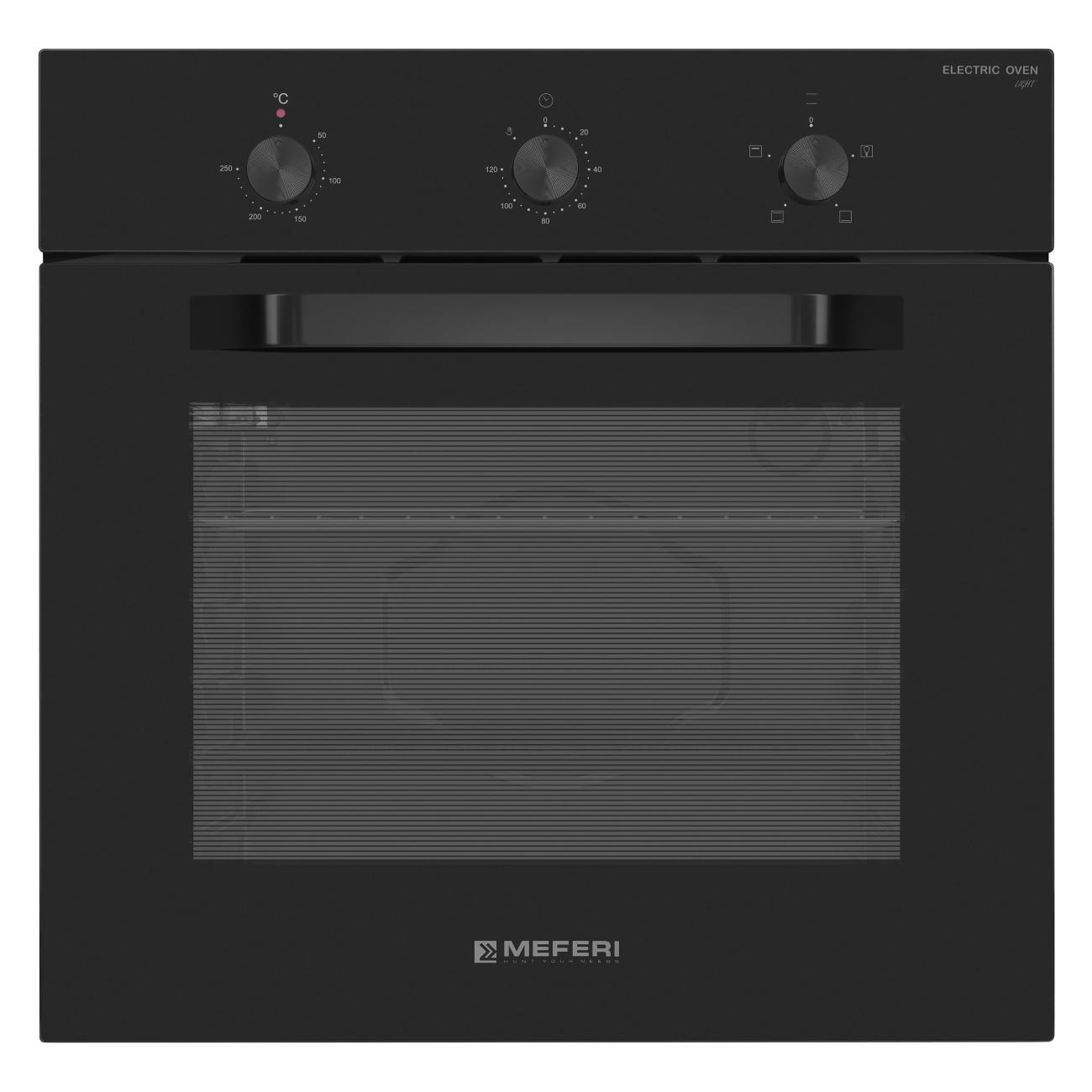 Изображение товара Электрический встраиваемый духовой шкаф MEFERI MEO604BK LIGHT 65л черный Изображение товара Электрический встраиваемый духовой шкаф MEFERI MEO604BK LIGHT 65л черный