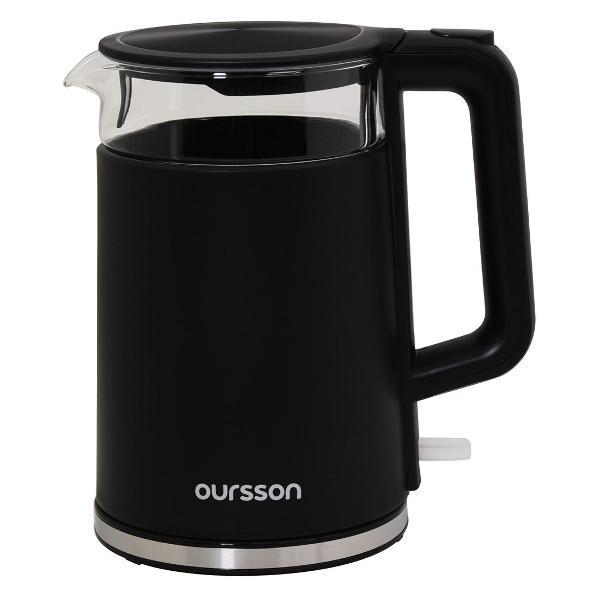 Изображение товара Электрический чайник Oursson KE1732W/BL 1.7 л 2200 Вт с двойными стенками Изображение товара Электрический чайник Oursson KE1732W/BL 1.7 л 2200 Вт с двойными стенками