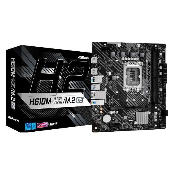 Изображение товара Материнская плата ASRock H610M-H2/M.2 D5 LGA1700 DDR5 Micro-ATX Изображение товара Материнская плата ASRock H610M-H2/M.2 D5 LGA1700 DDR5 Micro-ATX